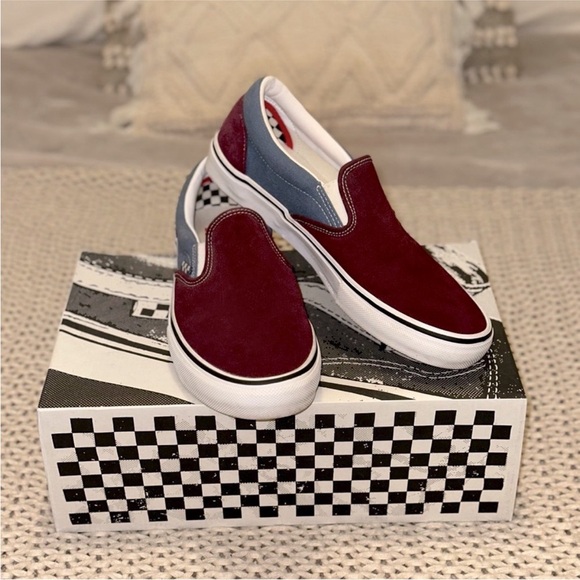 Vans Other - Burgundy and Blue Slip-On DURACAP Vans